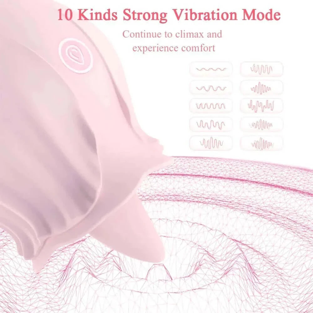 Rose Bloom – Tongue Licking Vibrator