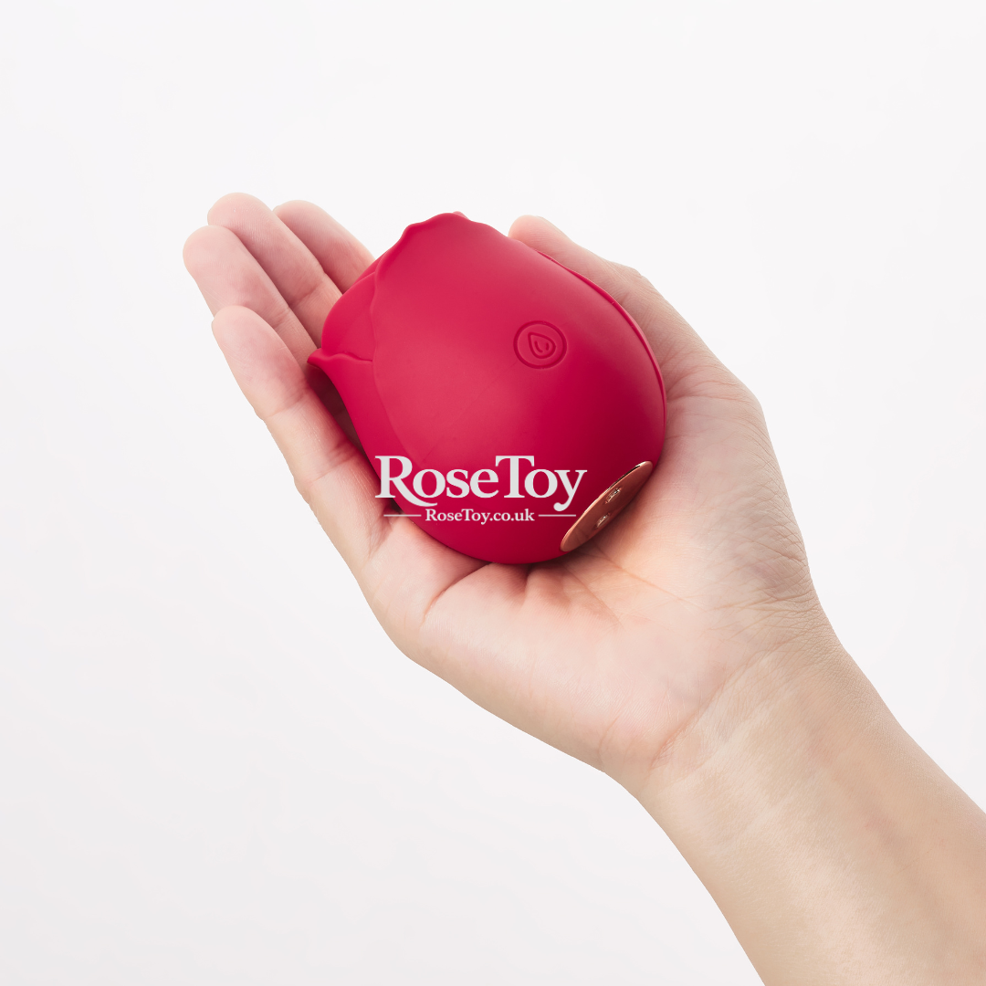 The Rose sex toy in hand